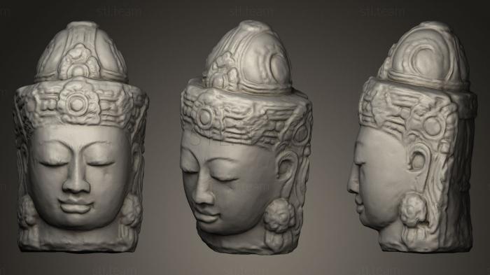 3D model Stone Buddha Head (STL)